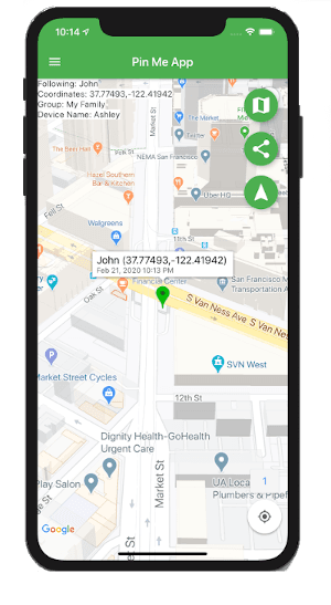 Original Pin Me app screenshot: Make Pin Me your own